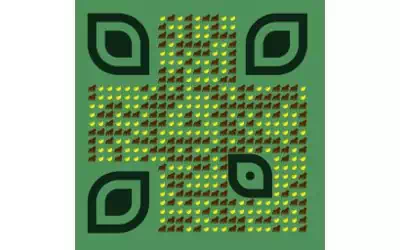 QRcodeLab qr generator - qr image made with gorillas and bananas