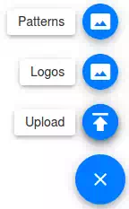 QRcodeLab add logo button unfolded