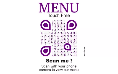 touch free qr code menuboard | online QR code maker