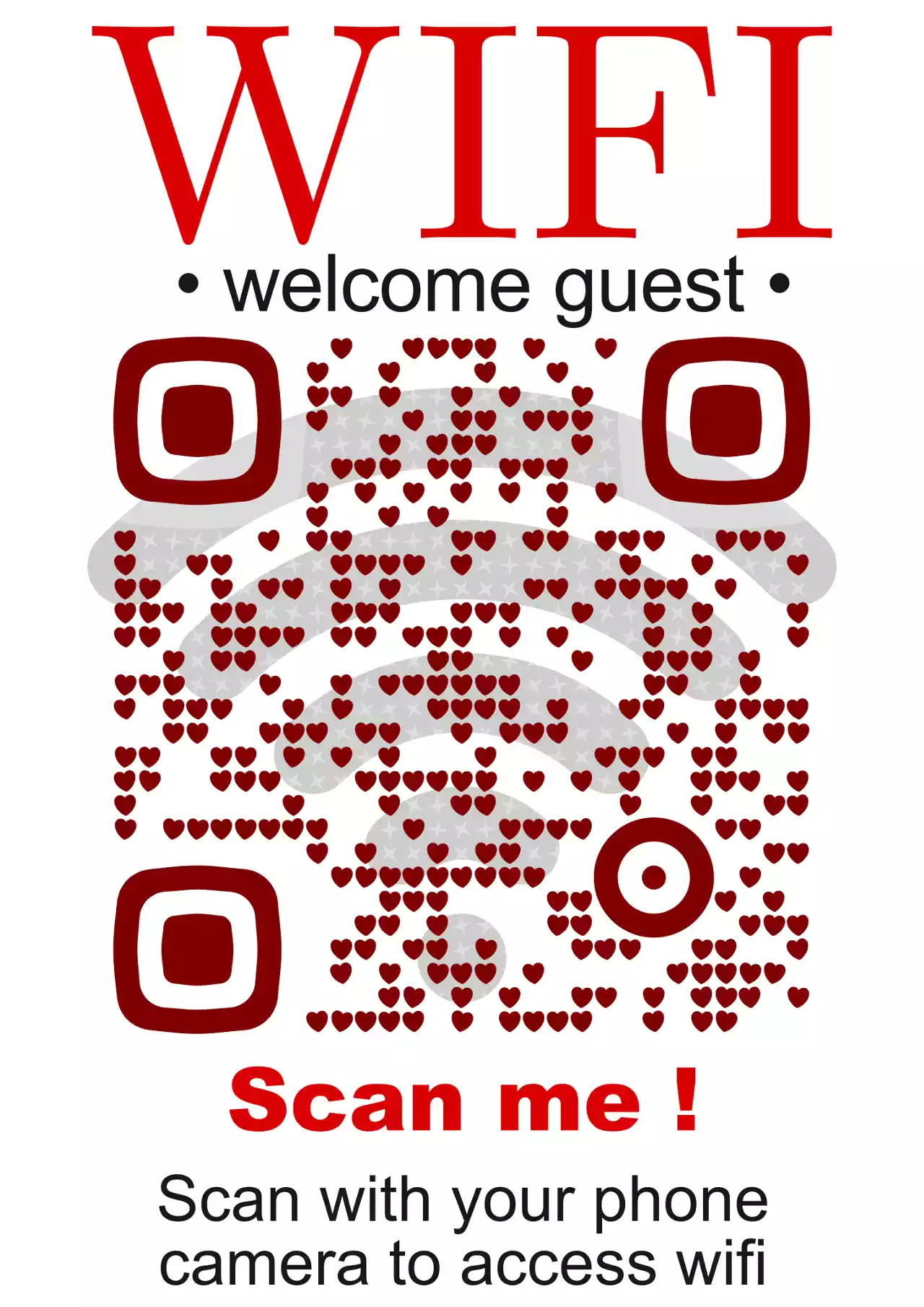 QRcodeLab qr generator - touch free wi-fi access QR image